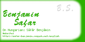 benjamin safar business card
