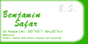 benjamin safar business card